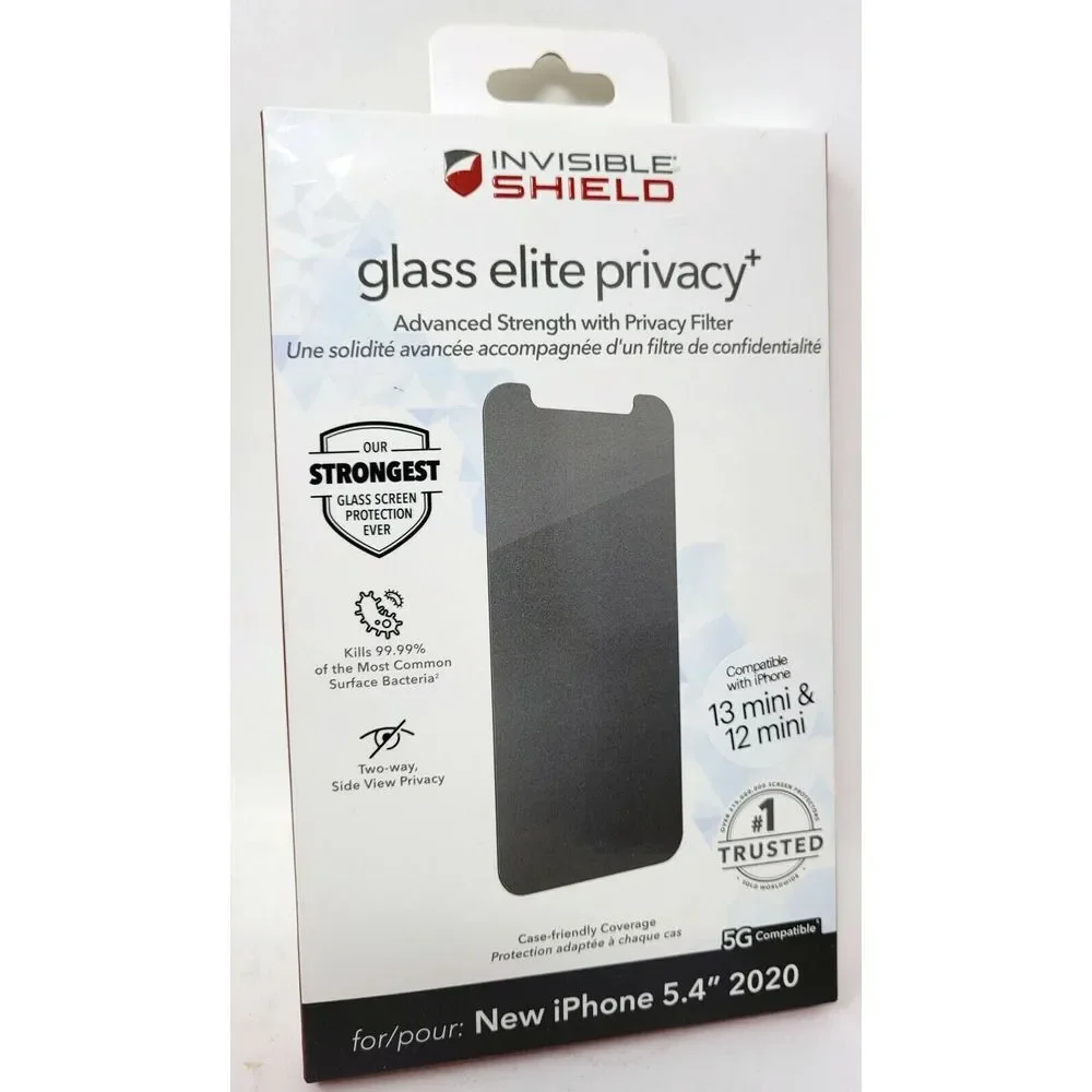 Zagg Invisible Shield Glass Elite+ Privacy 2020 Apple iPhone 12 Mini 5.4